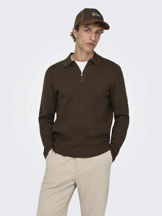 Produktbild Only & Sons Onscooper Reg Ls 12 Half Zip Polo Noos (M)