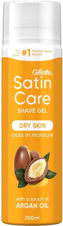 Gillette Satin Care Gel Arganöl Rasiergel 200 ml (200 ml, Gel da barba)