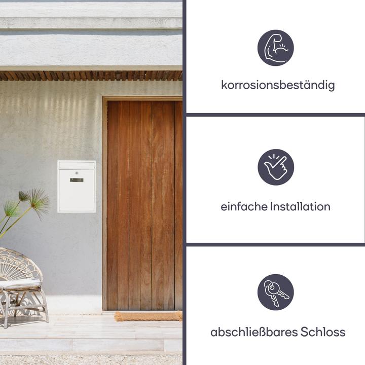 Image du produit Perel BOITE À COURRIER - IBIZA - BLANC - 36 x 26 x 8 cm