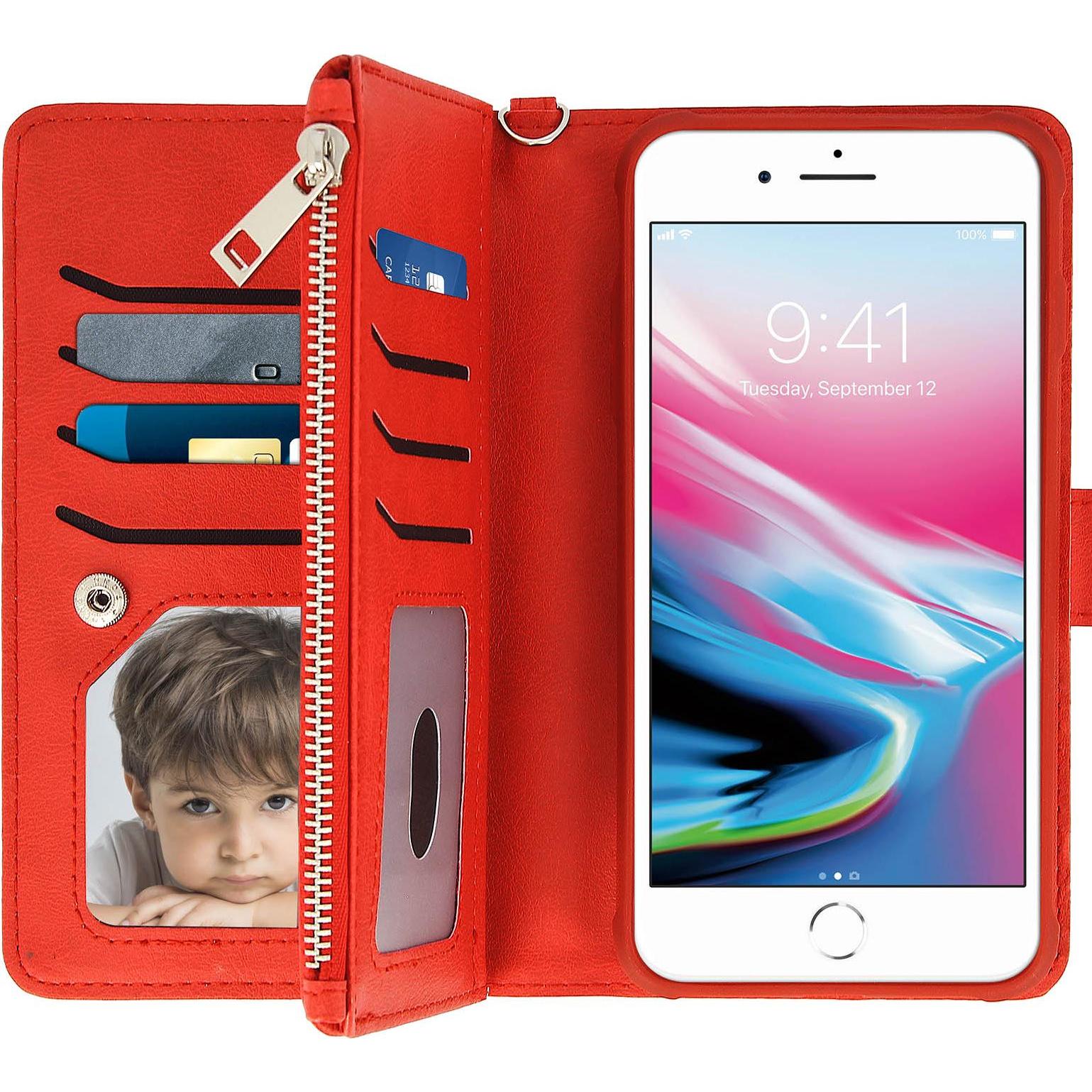Thumbnail - Avizar Kartera Series (Apple iPhone 8 Plus), Smartphone Hülle, Rot