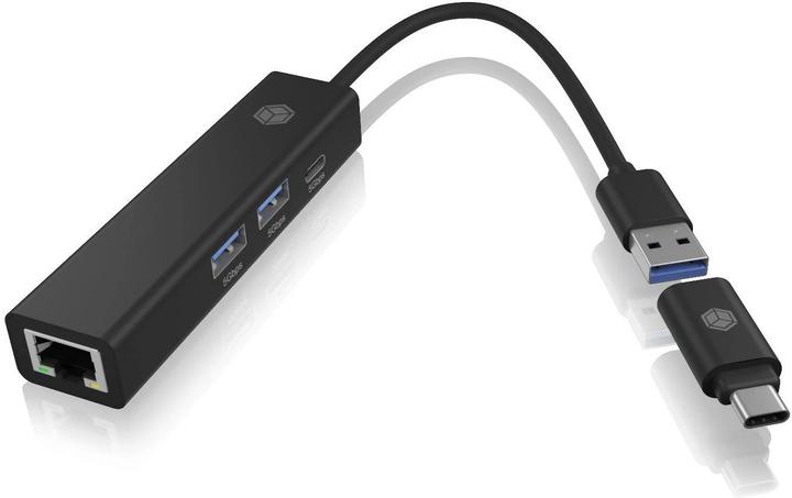 Produktbild Icy Box IB-HUB1439-LAN (USB-A, USB-C, 4 Ports)