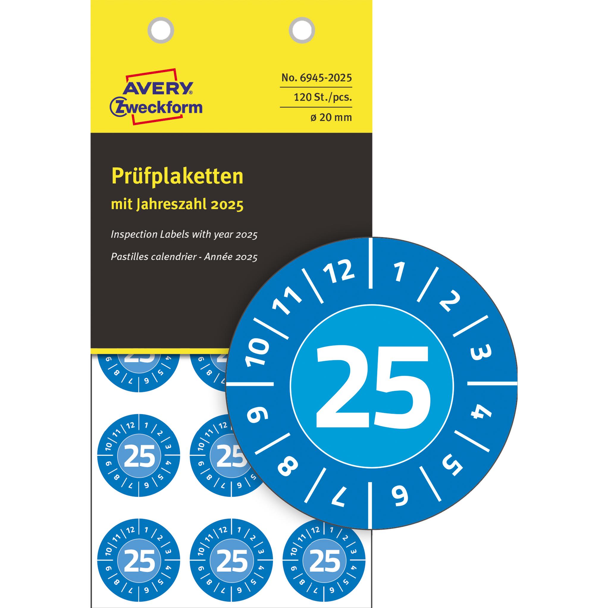 Thumbnail - Avery, Sticker, Prüfplaketten
