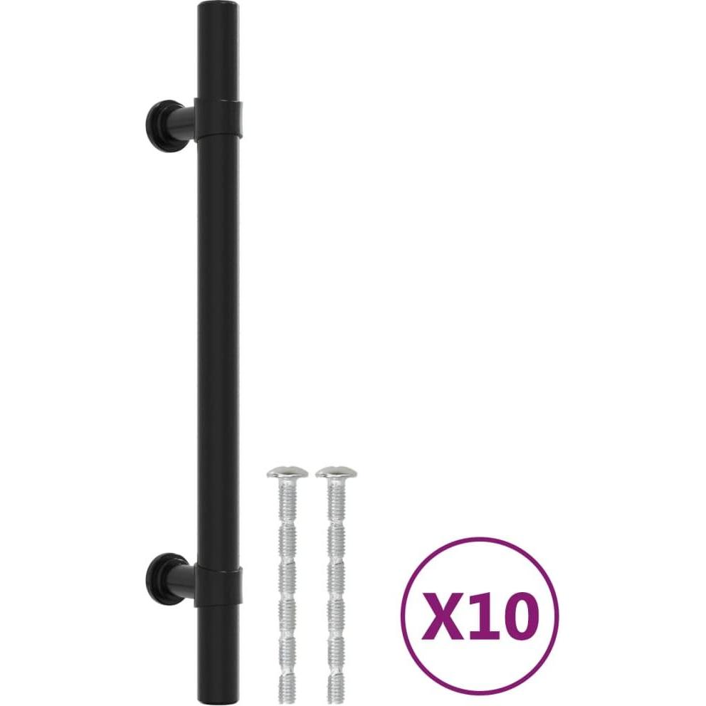 Thumbnail - VidaXL, Möbelgriff, Möbelgriffe 10 Stk. Schwarz 128 mm Edelstahl,Farbe