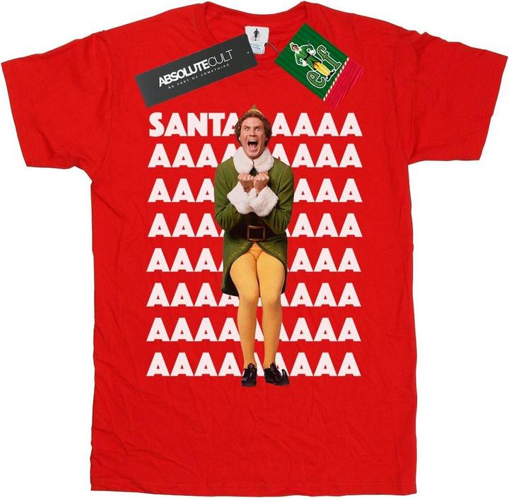 Immagine prodotto Elf Buddy Santa Scream Maglietta Ragazzi (152, 158)