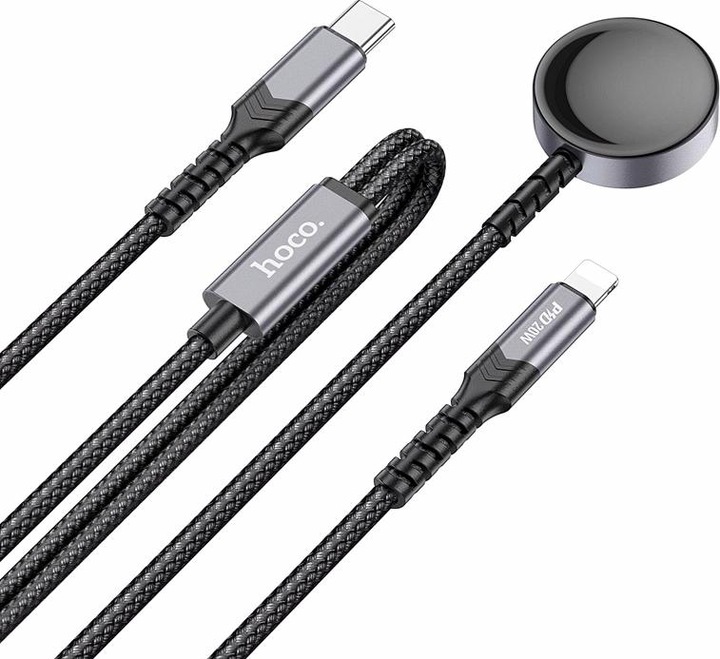 Actual product image Hoco CW54 Charging Cable for Apple Watch Series, black