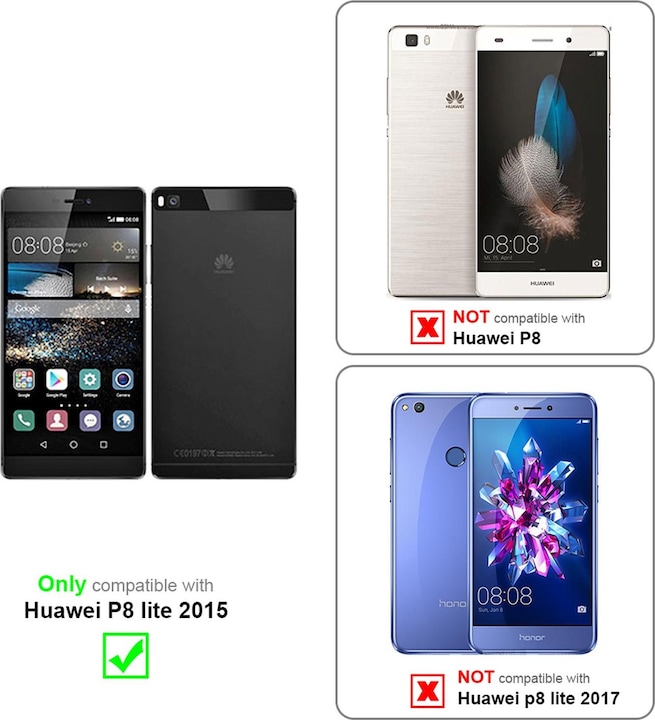 Produktbild Cadorabo Flower Book Cover (Huawei P8 Lite)
