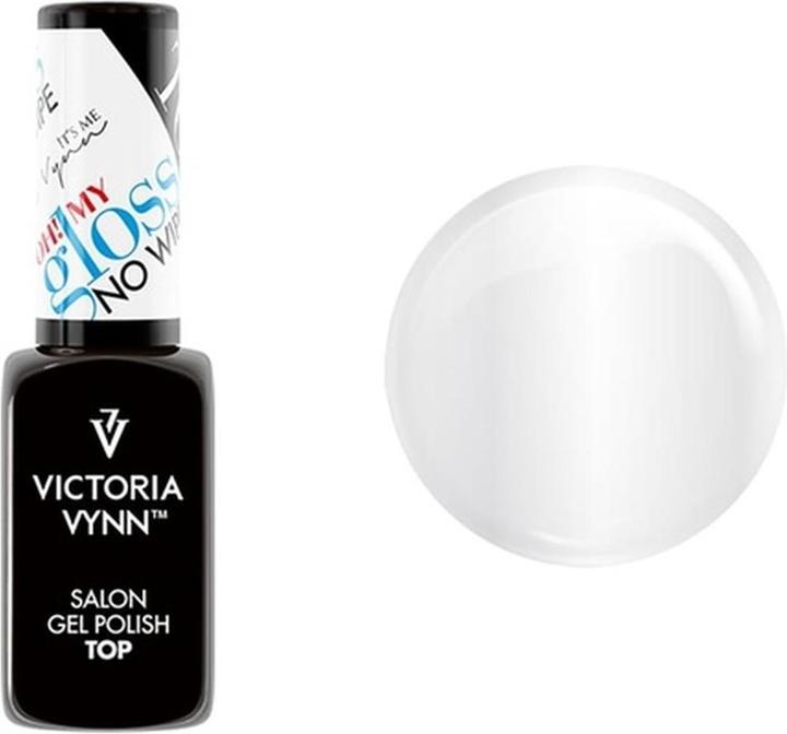 Actual product image Visconti Di Modrone Victoria Vynn Gel Polish Top OH! MY GLOSS No Wipe UV LED Nails Soak Off Manicure 8ml (Transparent, Top coat)