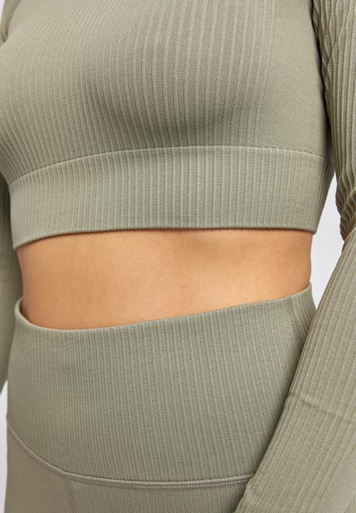 Actual product image Snocks Geripptes Sportshirt langarm Damen (L)