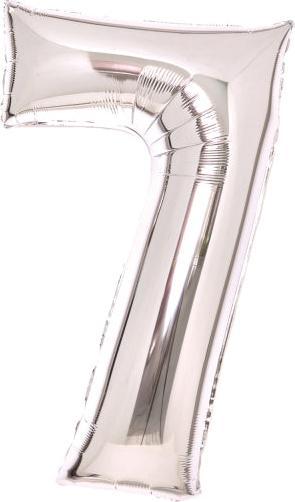 Amscan Foil balloon silver, 66cm, number 7 (1 x)