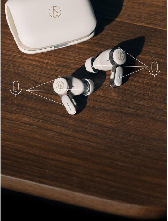 Actual product image Audio-Technica Kompiuterio kolonėlės WIRELESS EARBUDS ATH-TWX7 Baltas (ANC, 6.50 h, Wireless)