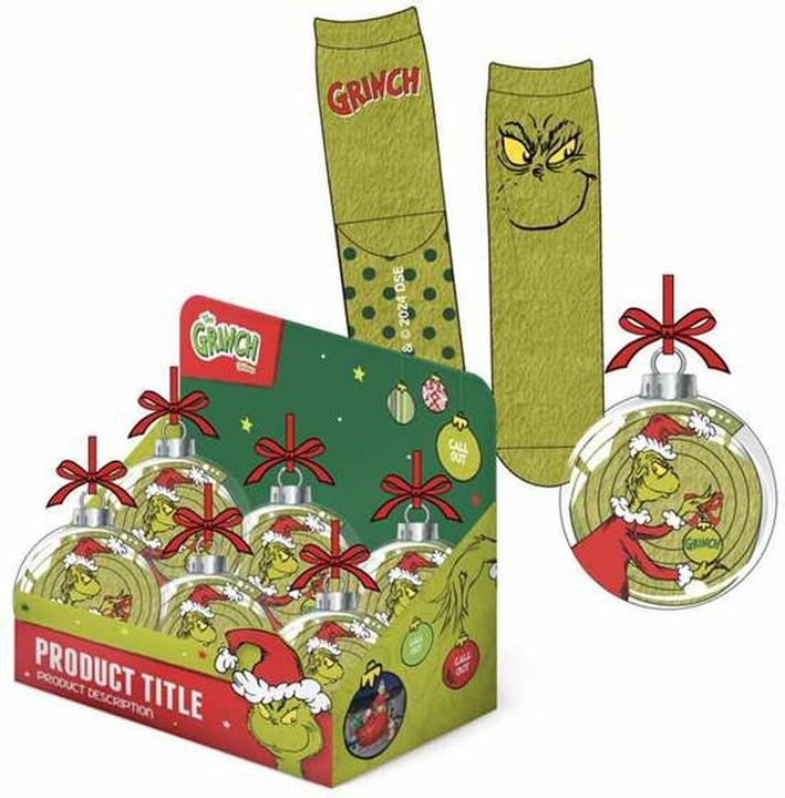 Cerda GRINCH - 1 Paire de Chaussettes Anti-Dérapantes (Taille 38-45) (Einzelpack, 38 - 45)