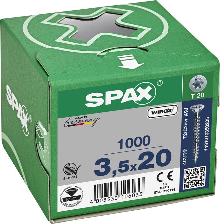 Actual product image Spax Countersunk Multi Head Brake Pads T-Star Plus T20 Fully Threaded Wirox (1000 Screws per piece)