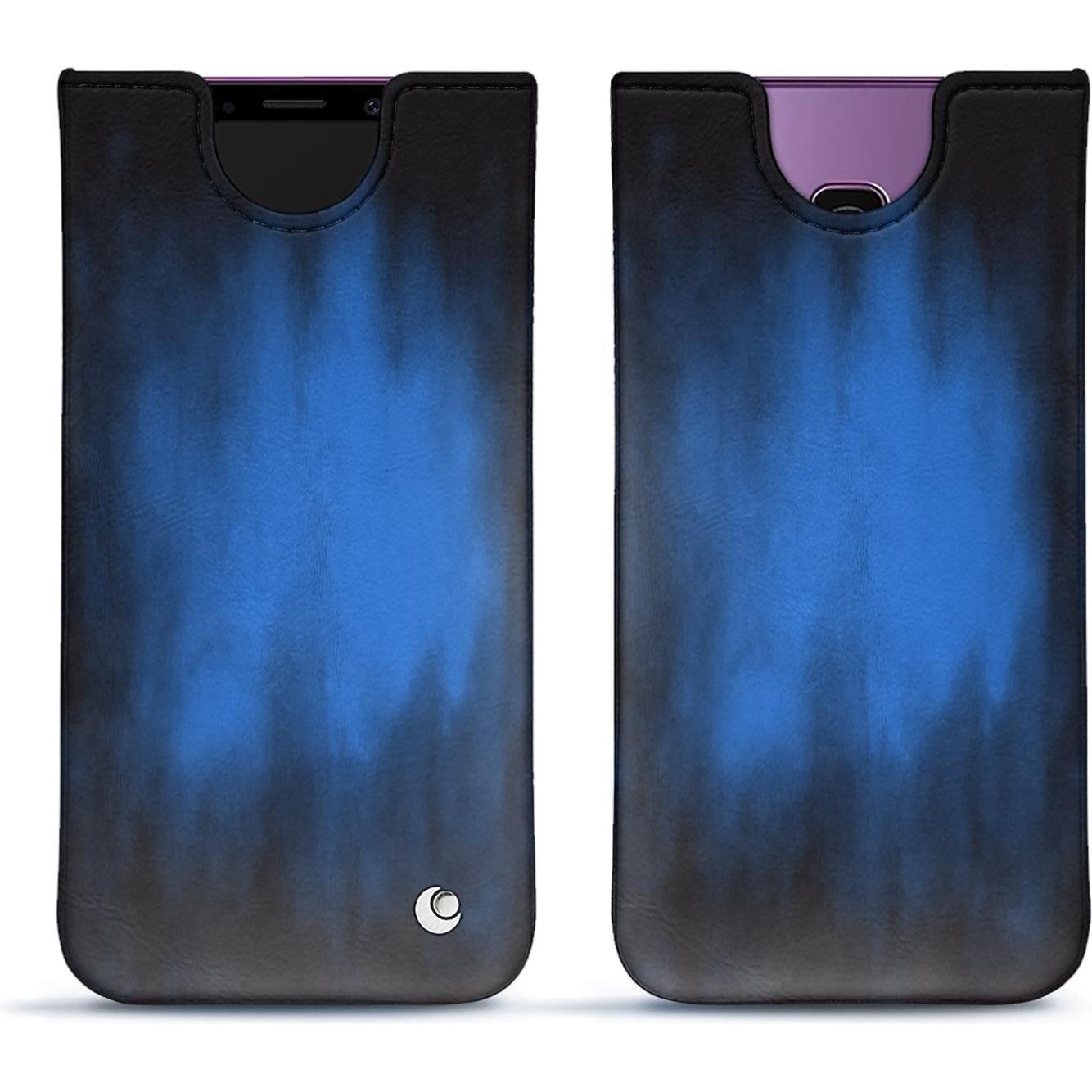 Noreve Lederschutzhülle (Samsung Galaxy S9+), Smartphone Hülle, Blau