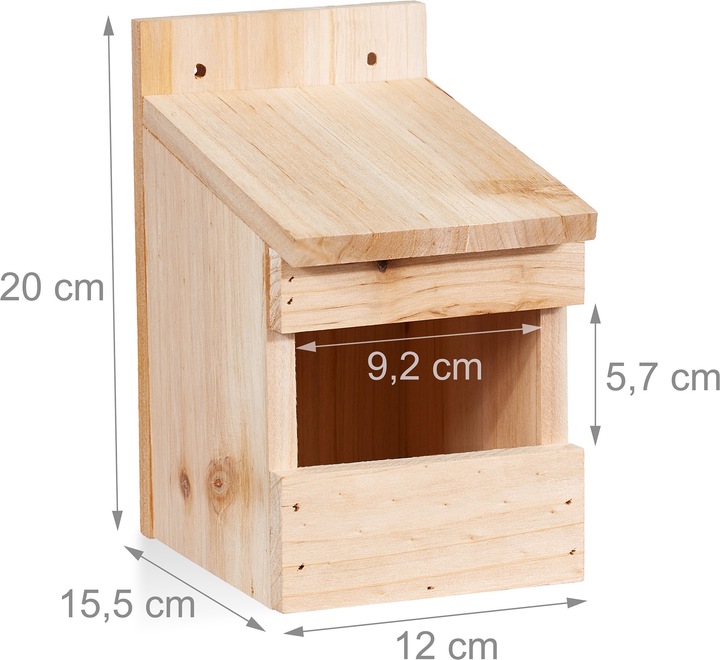 Actual product image Relaxdays Rockhouse Nesting Aid, Hanging Birdhouse