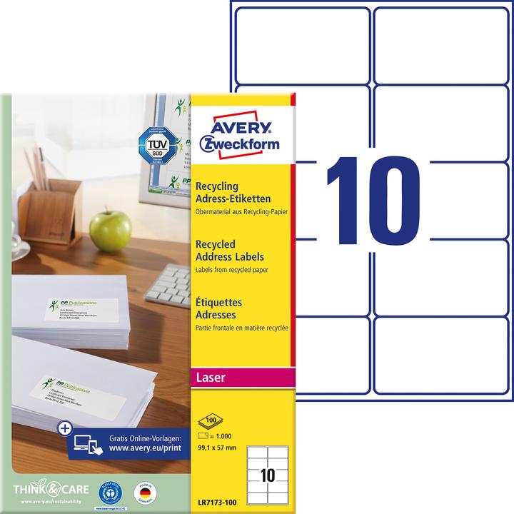 Avery Recycling Adress-Etiketten