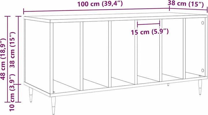 Produktbild VidaXL Medienlagerungsschrank (100 x 38 x 48 cm)