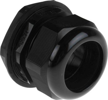 RS PRO IP68 Black Nylon Gland, M63, 34-44mm