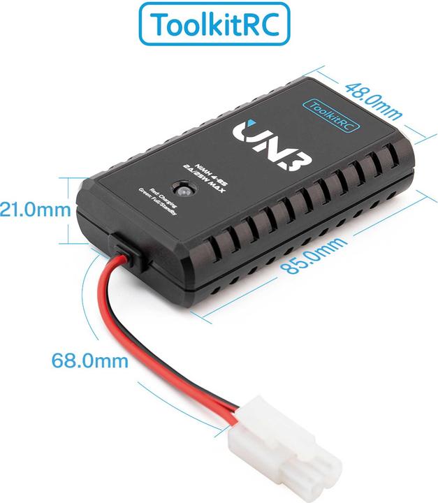Produktbild Toolkitrc UN3 NiMH 4-8 Zellen 2A Ladegerät DC 9-20V USB-C