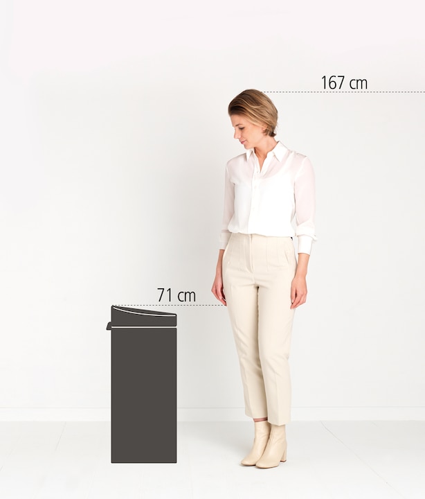 Actual product image Brabantia Waste Bin Touch Bin New 30 l, Soft Beige (30 l)