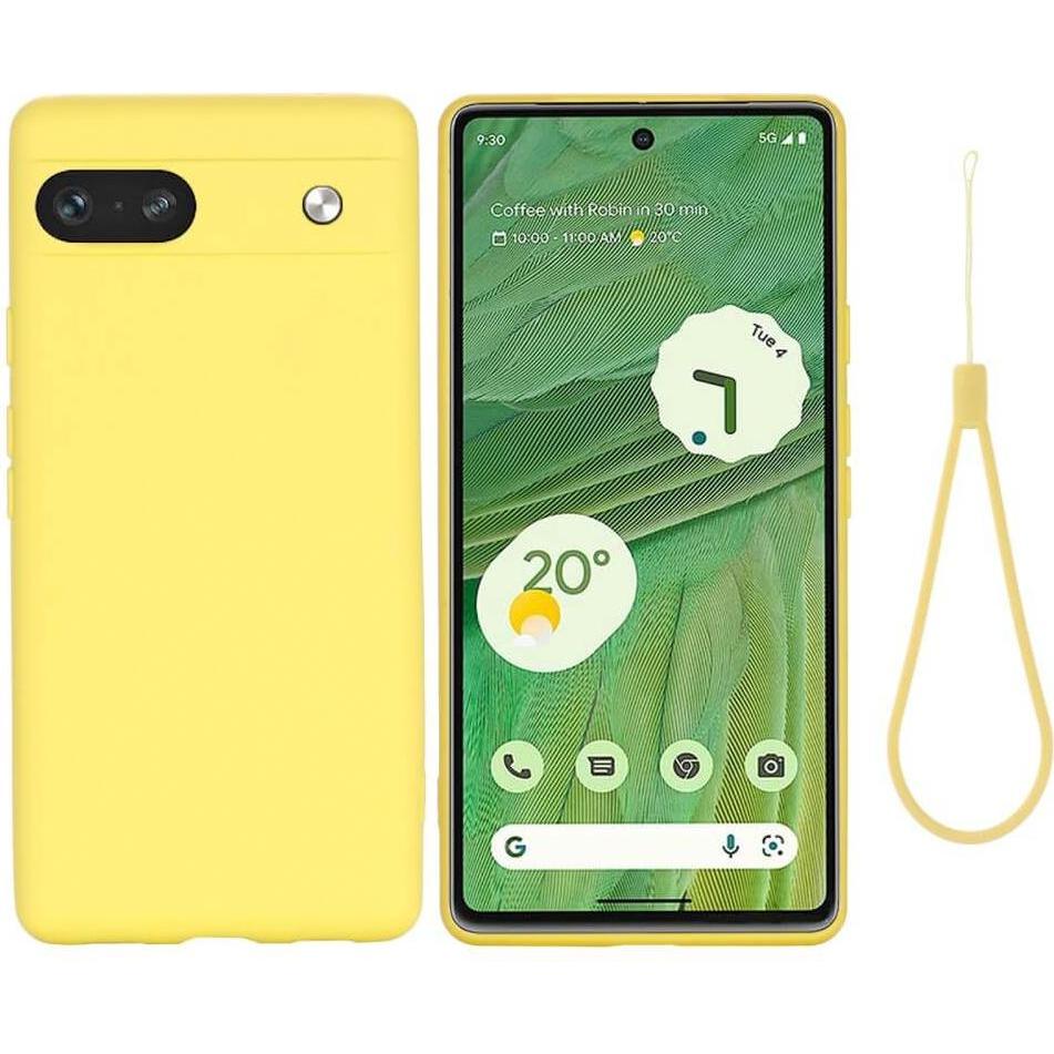 Cover-Discount Google Pixel 7a - Silikon Gummi Hülle gelb (Google Pixel 7a), Smartphone Hülle, Gelb
