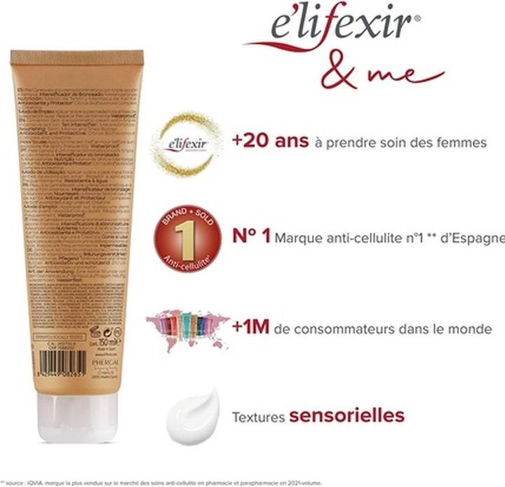 Actual product image E'lifexir Elifexir Piel Canela Tanning Cream and Self-Tanning for the Face with SPF30 Sun Protection 150ml (Self-tanning towel, 150 ml)