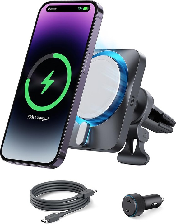 Productafbeelding ESR 15W Magnetische Oplader Telefoon Ventilatierooster Auto Houder Compatibel