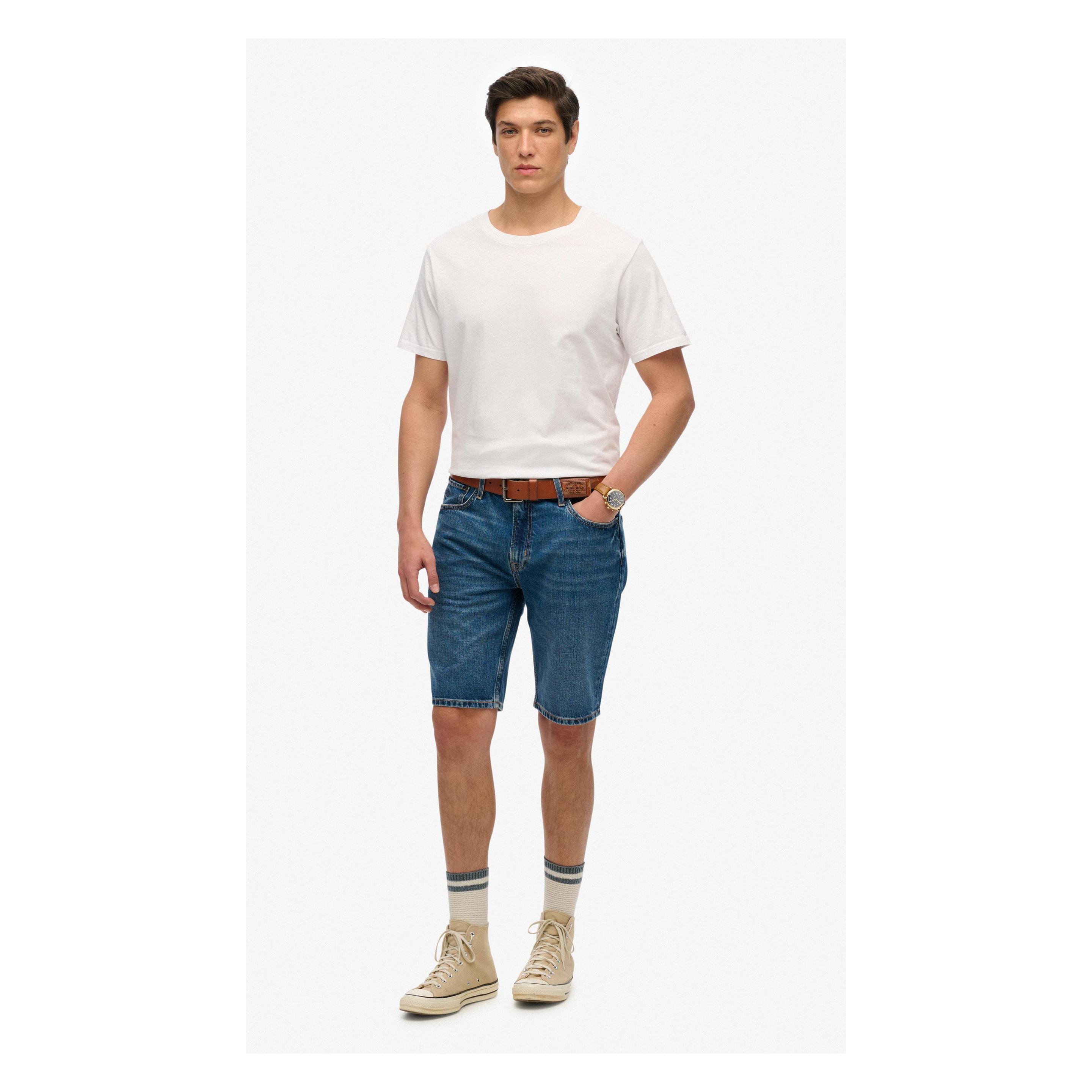 Superdry, Herren, Shorts, Gerade Geschnittene Vintage Shorts, Blau, (34)