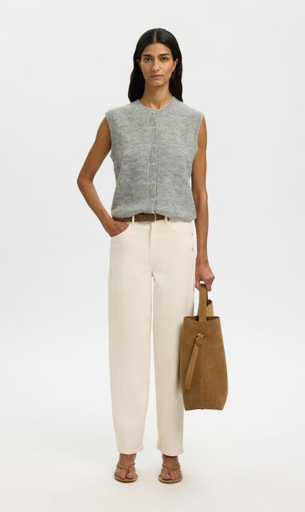 Actual product image Selected Slflulu Sl Button O-Neck Vest Noos (M)