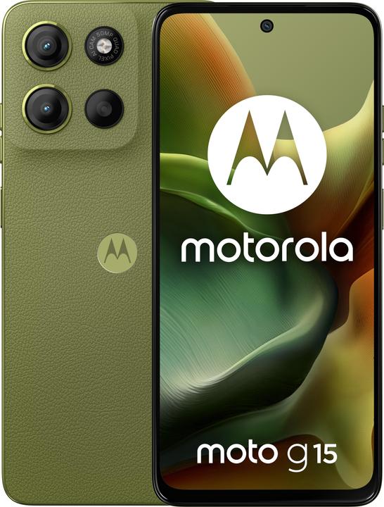 Produktbild Motorola moto g15 (128 GB, Iguana Green, 6.72", Dual SIM, 50 Mpx, 4G)