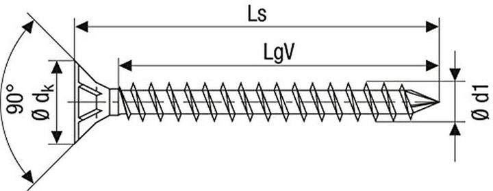 Produktbild Spax Senkkopf Fraesrippen T-Star Plus T50 Vollgewinde Cut Wirox (25 Schrauben pro Stück)