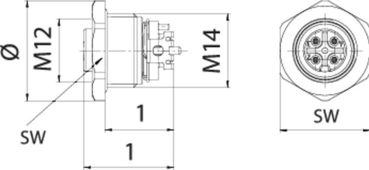 Image du produit Schubiger Binder 99 4442 402 05 Connecteur rond miniature femelle, montage Nombre total de pôles :