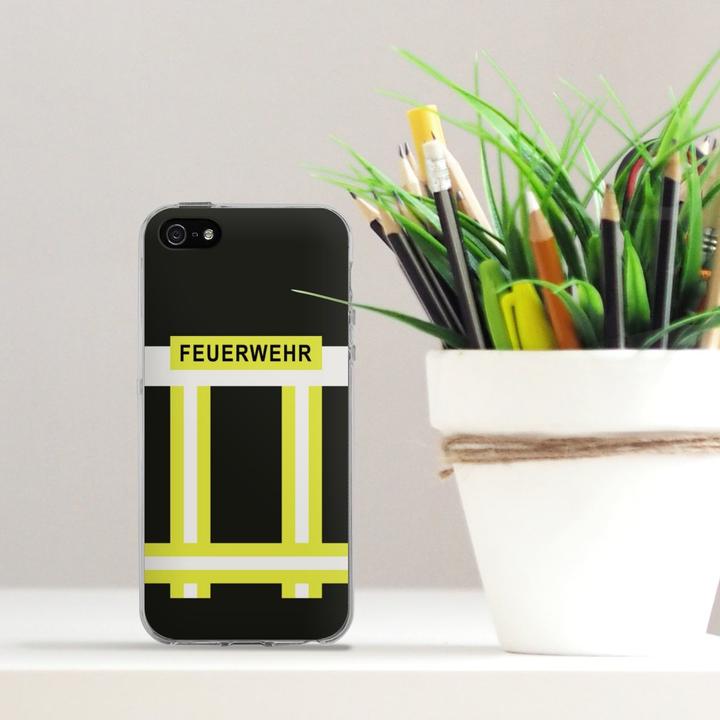 Produktbild DeinDesign Silikon Hülle für Apple iPhone 5s Handyhülle Case Smartphone Schutzhülle Beruf Feuerwehr (Apple iPhone 5s)
