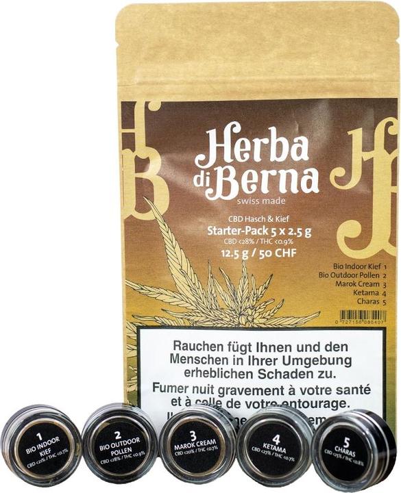 Herba di Berna CBD Hash Starter Pack (12.50 g, Indoor)