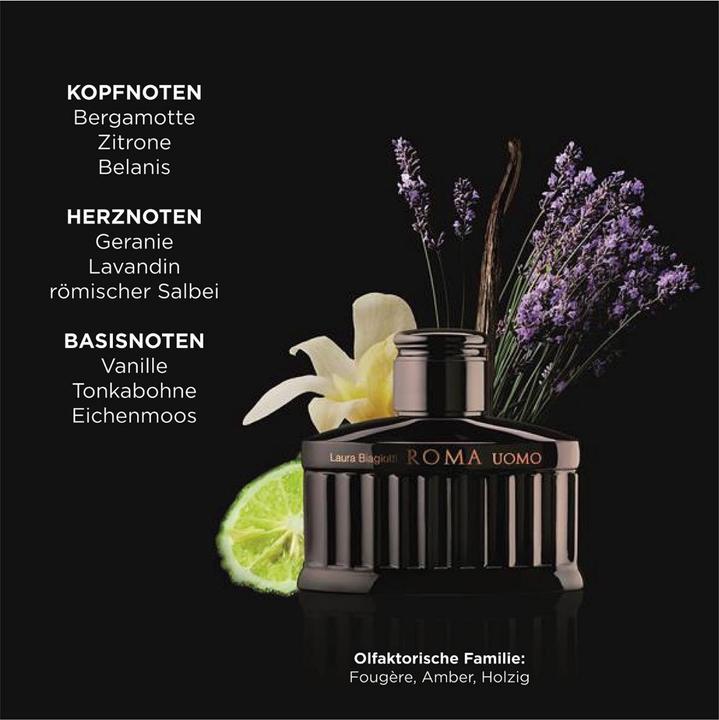 Actual product image Laura Biagiotti Roma Uomo Nero Estremo Eau de Parfum Intense Spr 40 ml (Eau de parfum, 40 ml)