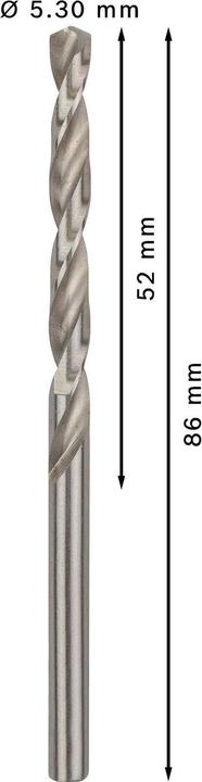 Produktbild Bosch Professional Zubehör PRO Metal HSS-G Spiralbohrer, 5,3 x 52 x 86 mm (5.3 mm)