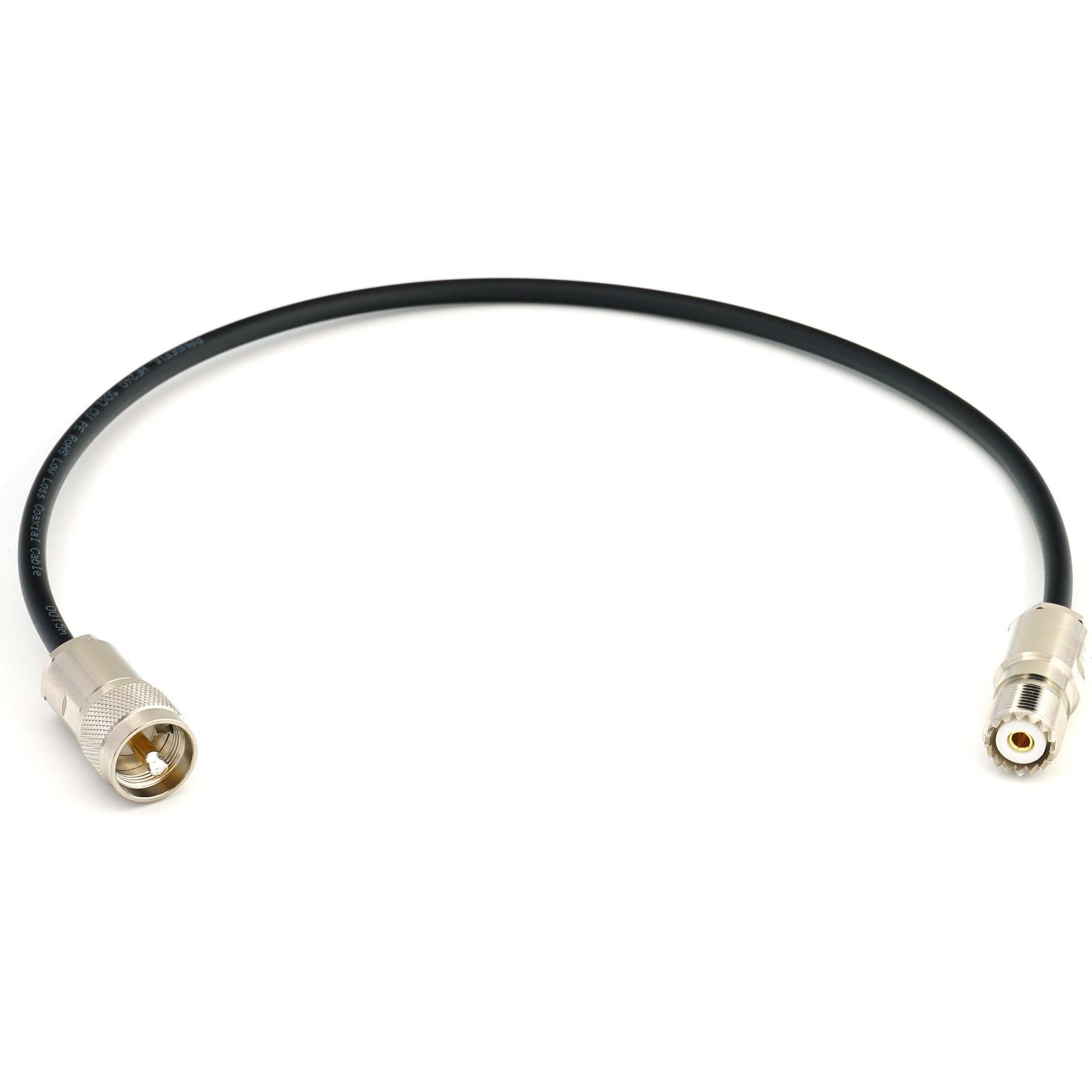 Rangeful Cavo coassiale radio CB UHF da PL259 a SO239 da 50 cm - HF240 (equivalente a LMR240) HF240-PL-SO-0.5 (Cavi antenna), Cavo antenna