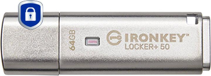Image du produit Kingston IronKey Locker+ 50 (64 Go, USB-A)