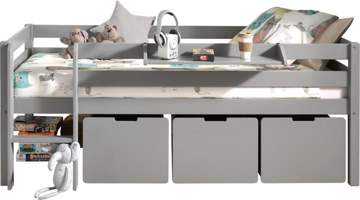 Actual product image Vipack Pino bed incl. hanging shelf & drawer set (90 x 200 cm)