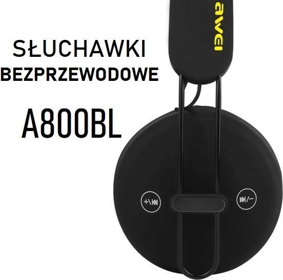 Actual product image Awei Bluetooth headphones A800BL black (ANC, 5 h, Wireless)