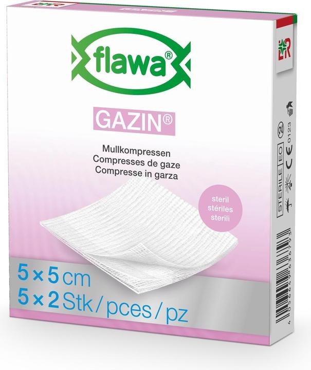 Produktbild Flawa Gazin Mullkompressen 5x5cm steril