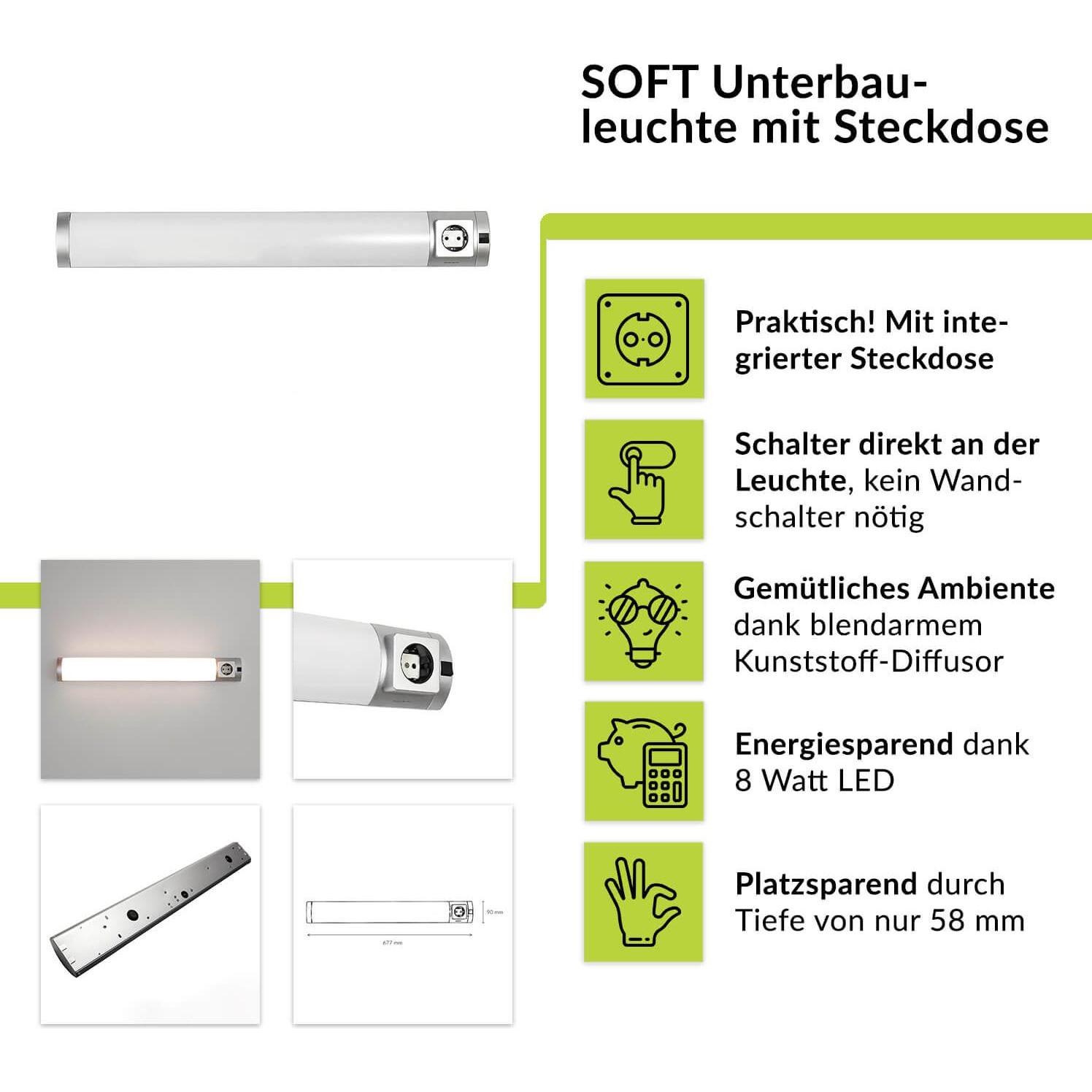 Thumbnail - Licht-Erlebnisse, Wandleuchte + Deckenleuchte, Soft (410 lm)