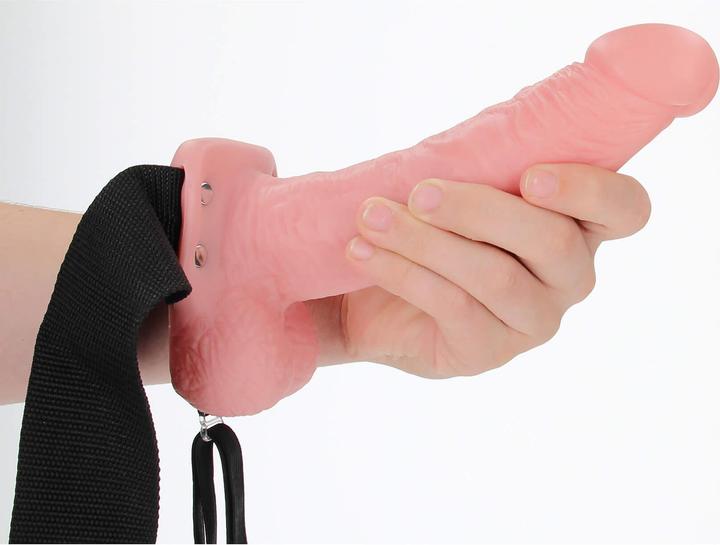 Actual product image RealRock Hollow Strap-on with Balls - 7" / 18 cm