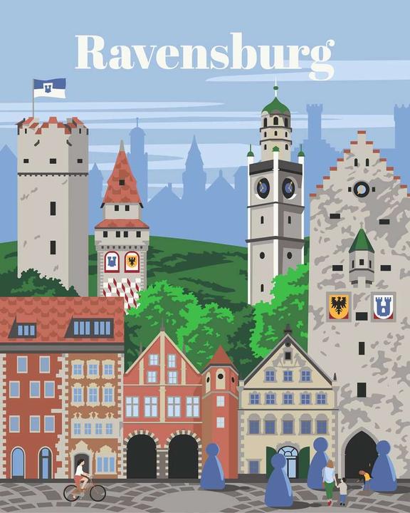 Actual product image Ravensburger CreArt - Painting by numbers Colourful Ravensburg