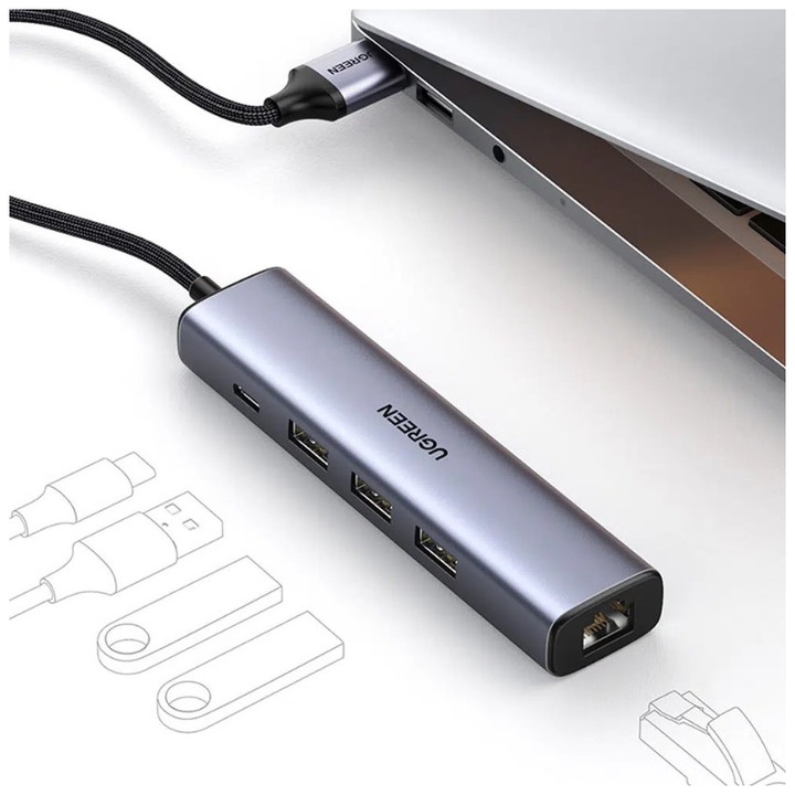 Ugreen 5in1 Adapter (USB-A, 5 Ports)