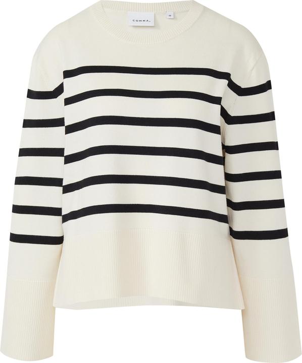 Image du produit Comma Strickpullover Moderner Strickpullover mit Kimono-Ärmeln und Streifen (44)