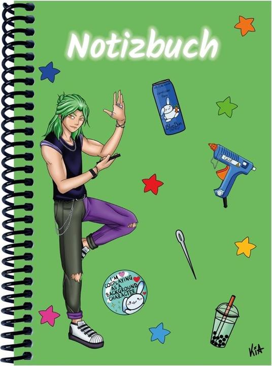 Produktbild A 4 Notizbuch Manga Quinn, grün, blanko (A4)