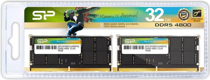 Produktbild Silicon Power DDR5 32Go 2x16Go SODIMM (2 x 16GB, 4800 MHz, DDR5-RAM, SO-DIMM)