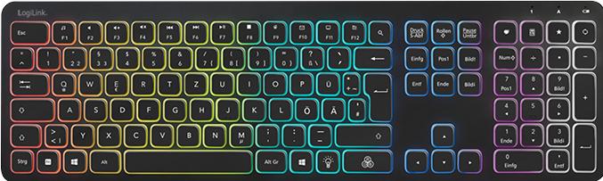 Actual product image LogiLink Keyboard Wireless Gaming Black (DE, Wireless)