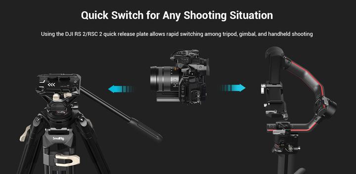 Immagine prodotto SmallRig AD-01 supporto per testa fluida ad alte prestazioni (Metallo)