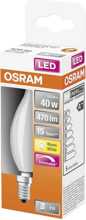 Produktbild Osram Led Retrofit Classic Ba (E14, 5 W, 470 lm, 1 x, E)